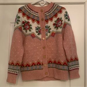 Sundance Fair Isle Cardigan Sweater, Size Medium